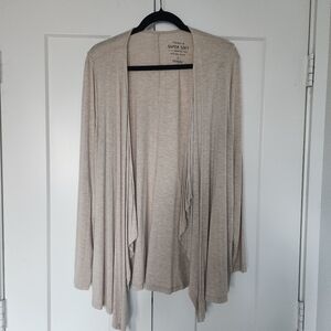 Torrid 1X Super Soft Knit Tan Lightweight Cardigan Open Front
